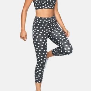 Outdoor Voices Polka Dot Black Matching Workout Set